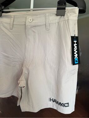 Tony Hawk Men’s Light Khaki Flat Front Shorts